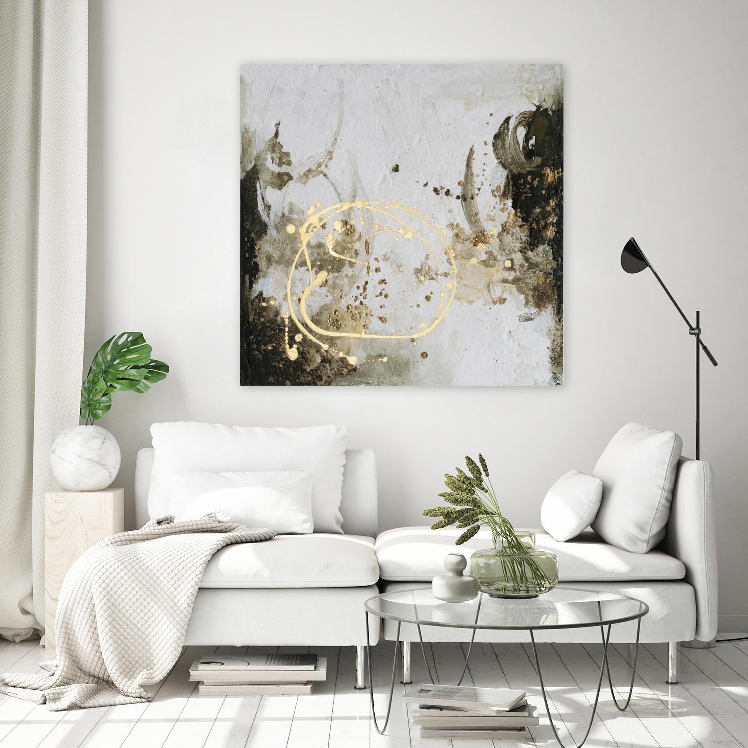 Friendship IV by Joyce Combs on GIANT ART - gold abstract abstract