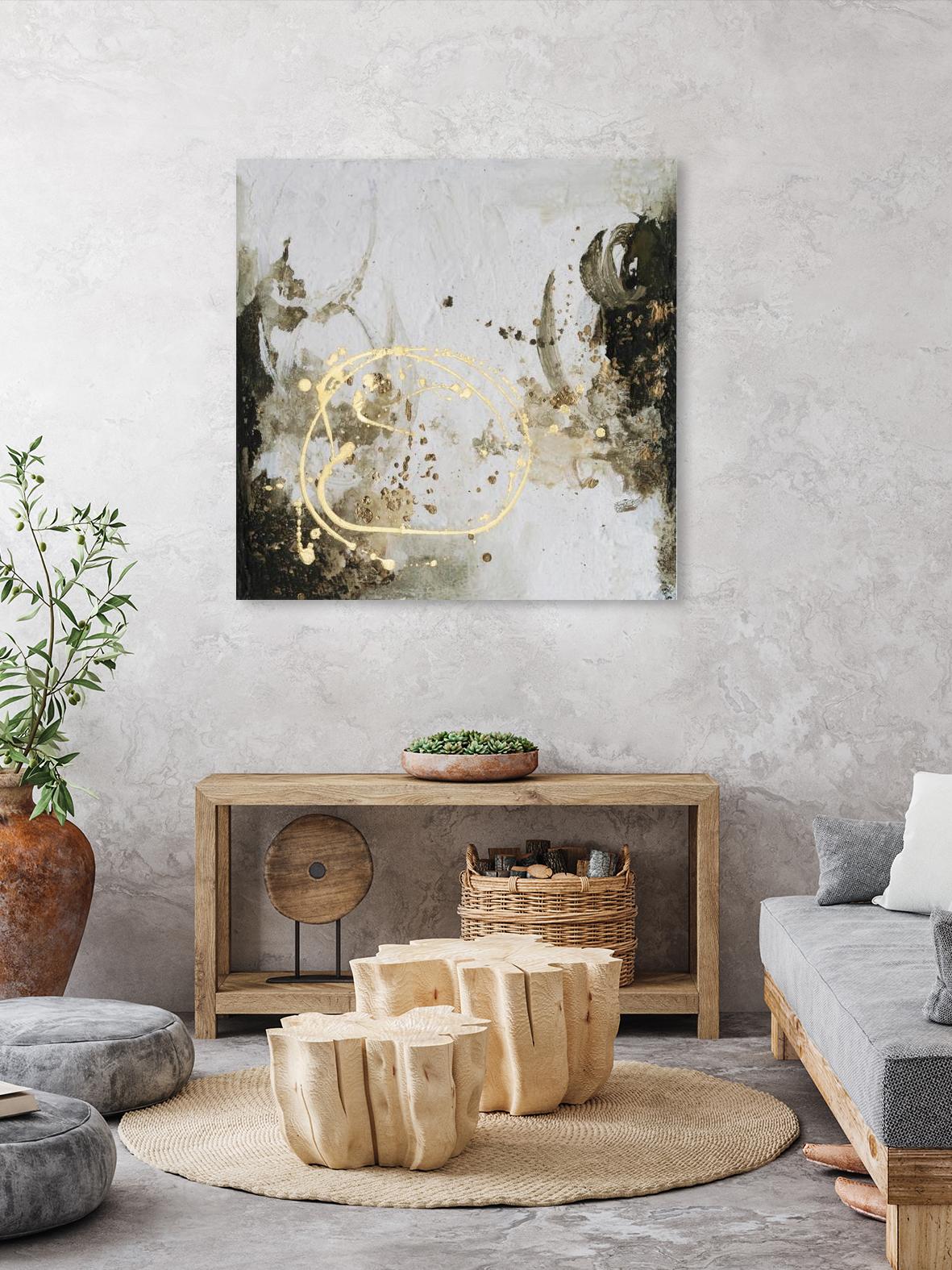 Friendship IV by Joyce Combs on GIANT ART - gold abstract abstract