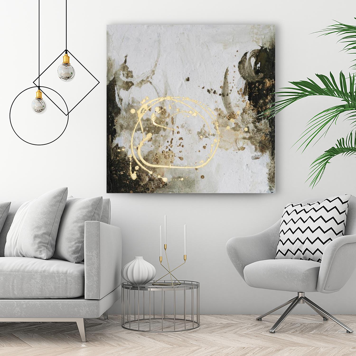 Friendship IV by Joyce Combs on GIANT ART - gold abstract abstract