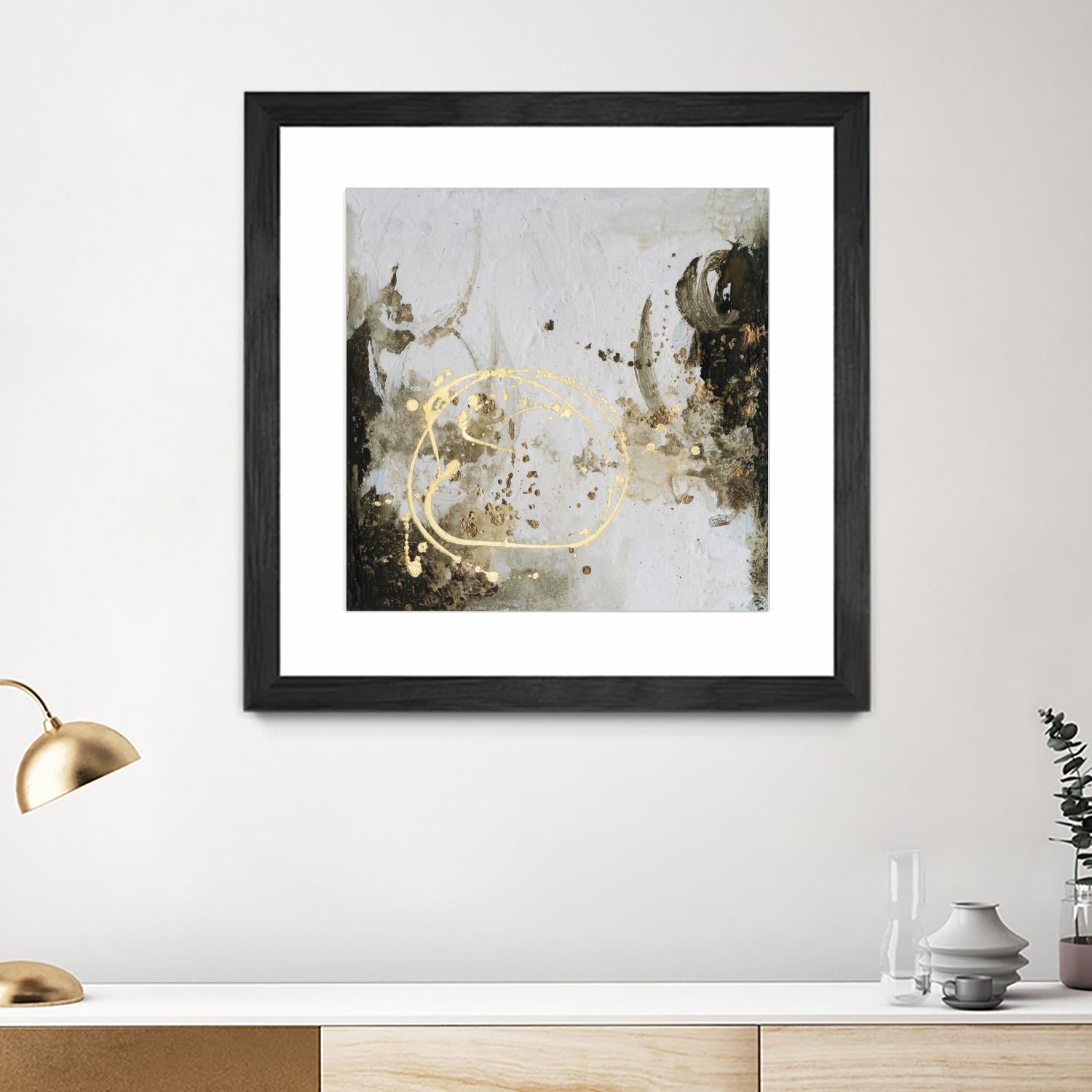 Friendship IV by Joyce Combs on GIANT ART - gold abstract abstract