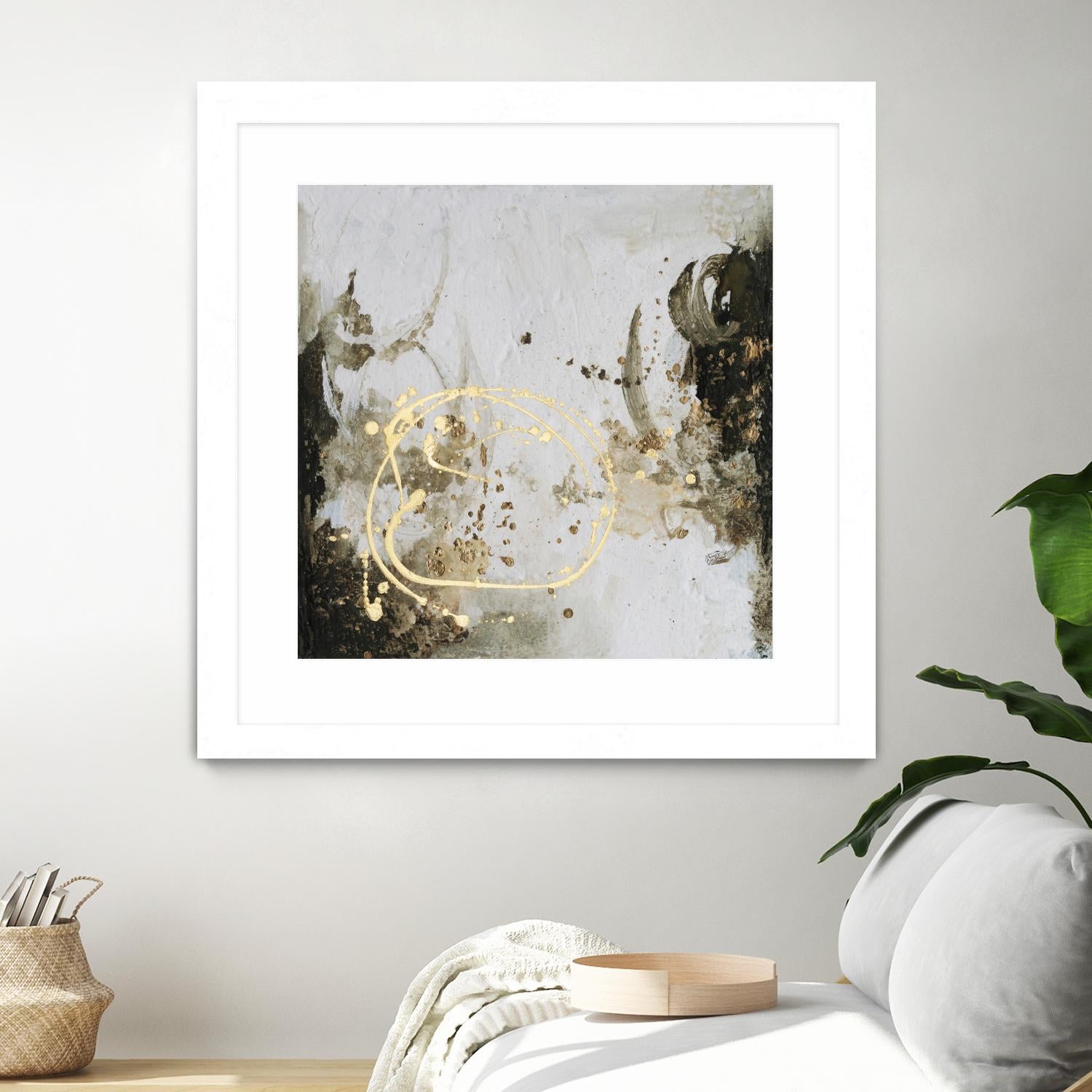 Friendship IV by Joyce Combs on GIANT ART - gold abstract abstract