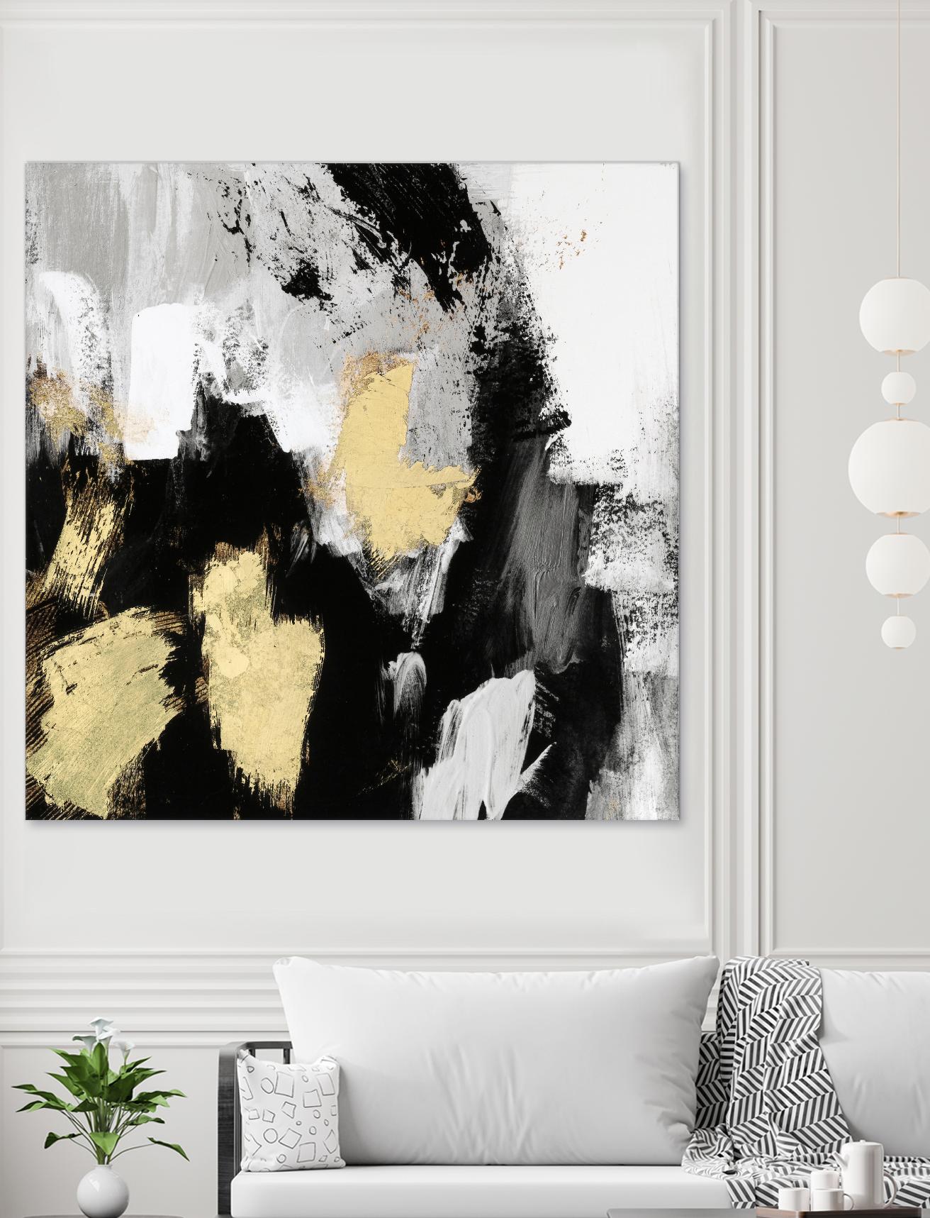 Neutral Gold Collage I by Victoria Borges on GIANT ART - gold abstract abstract