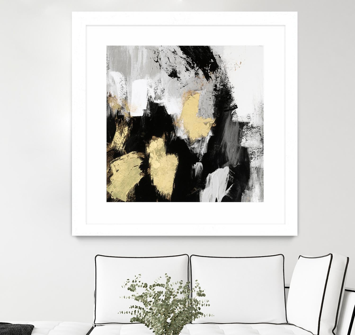 Neutral Gold Collage I by Victoria Borges on GIANT ART - gold abstract abstract