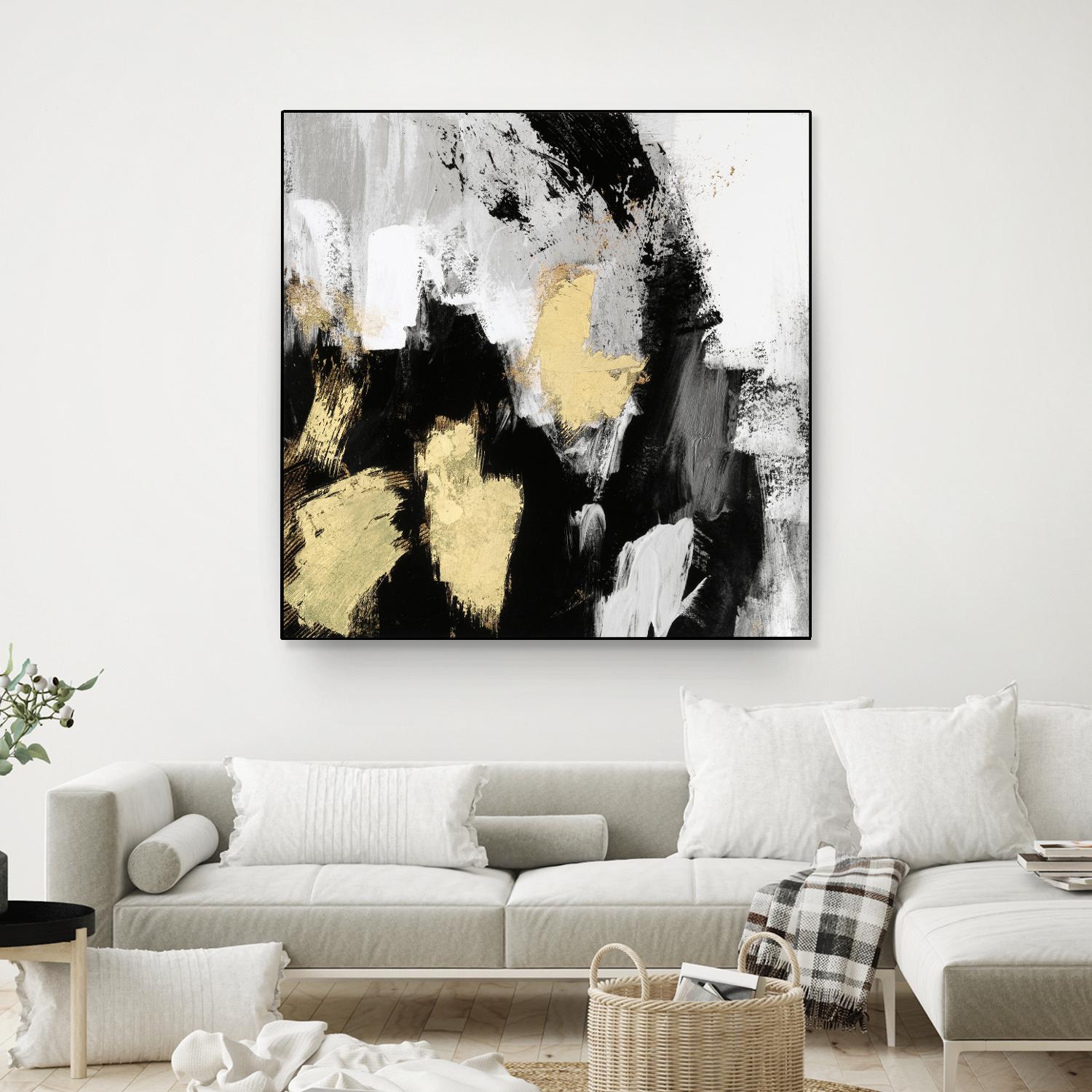 Neutral Gold Collage I by Victoria Borges on GIANT ART - gold abstract abstract