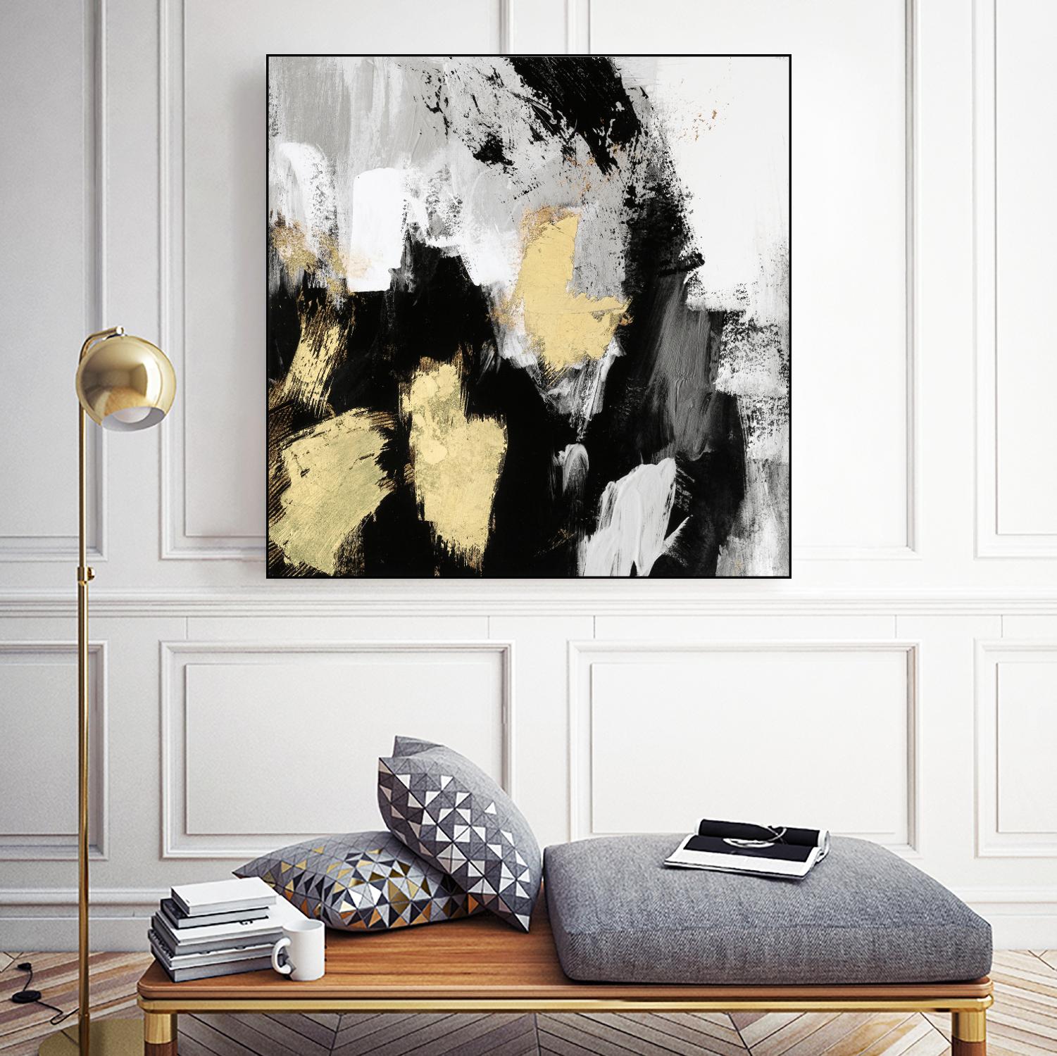 Neutral Gold Collage I by Victoria Borges on GIANT ART - gold abstract abstract