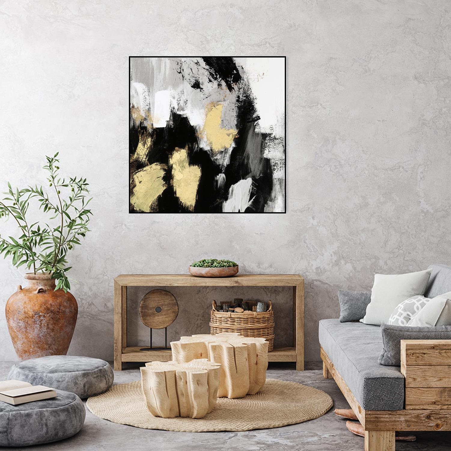 Neutral Gold Collage I by Victoria Borges on GIANT ART - gold abstract abstract