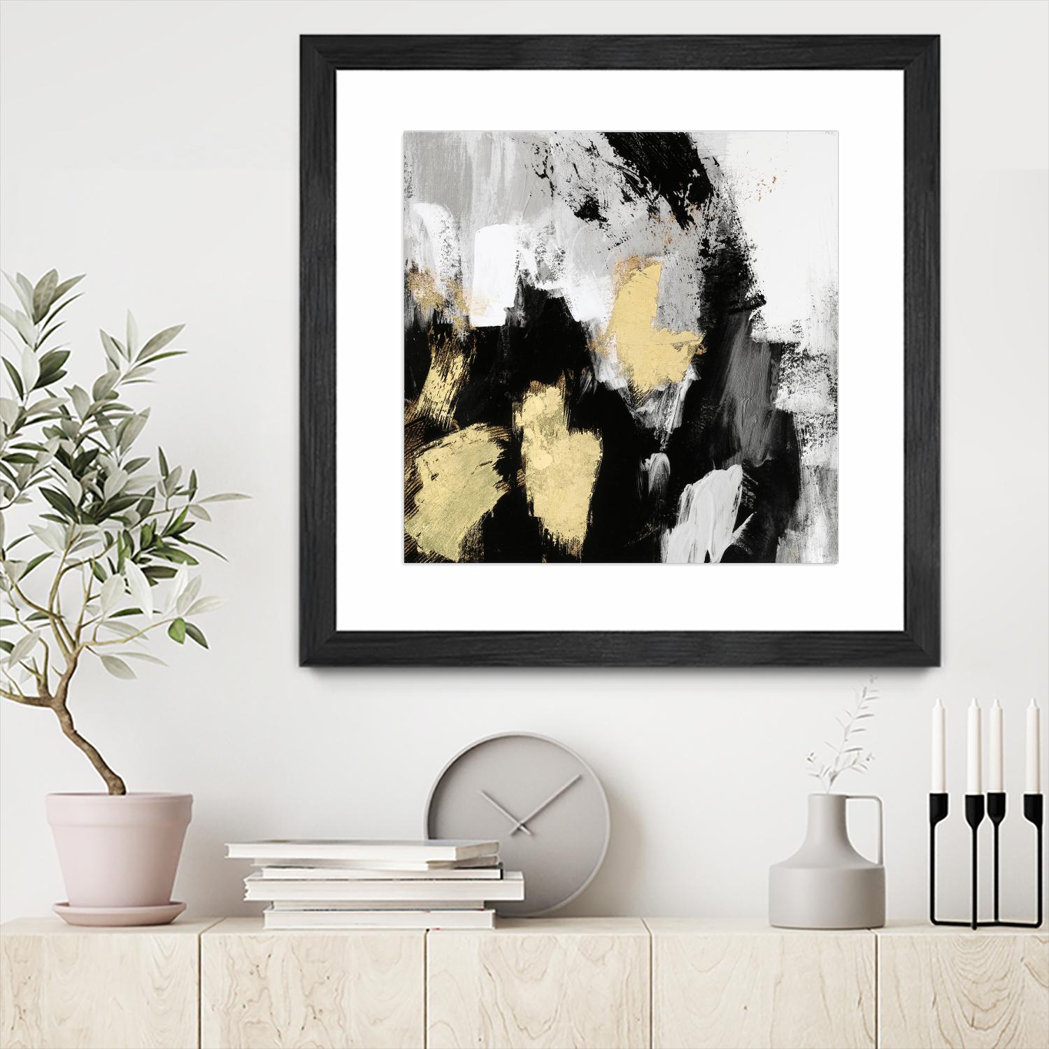 Neutral Gold Collage I by Victoria Borges on GIANT ART - gold abstract abstract