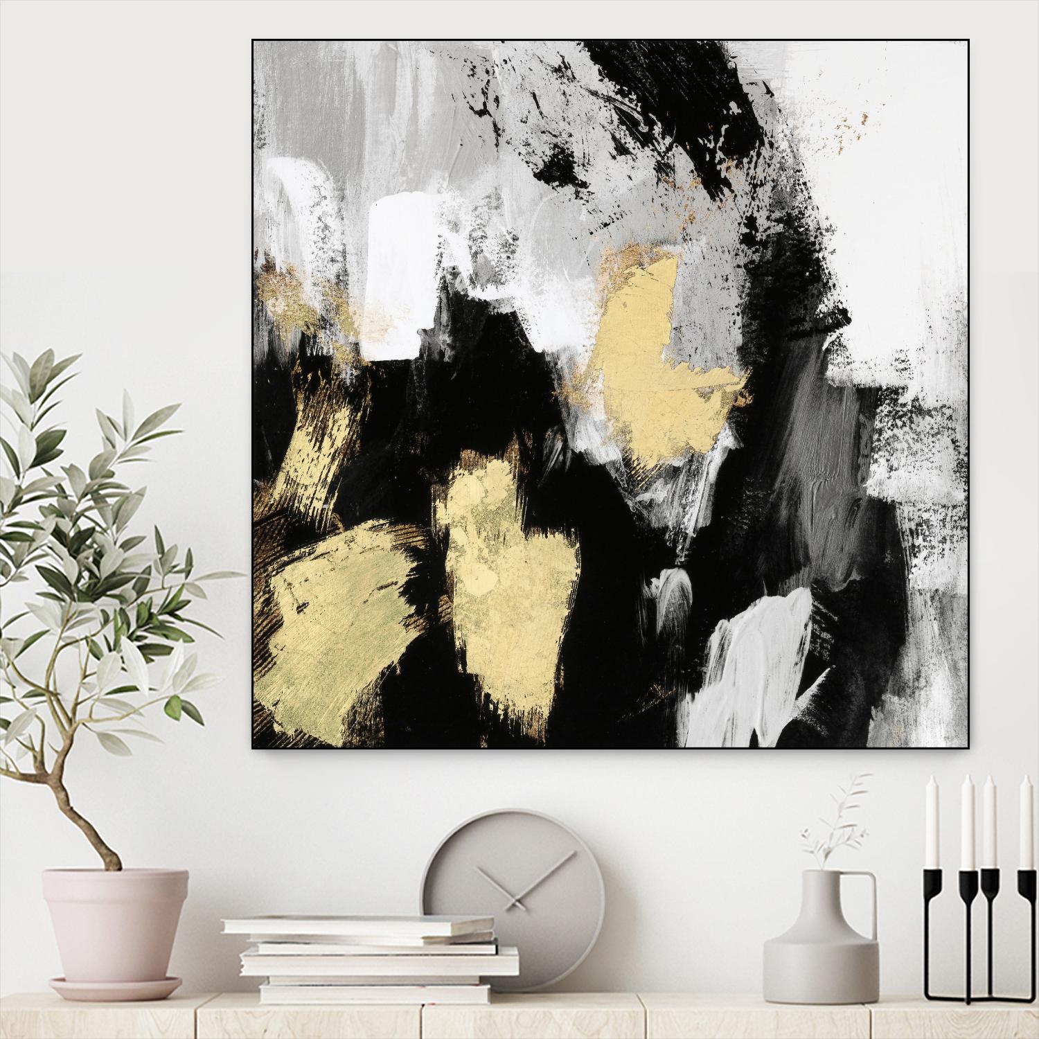 Neutral Gold Collage I by Victoria Borges on GIANT ART - gold abstract abstract