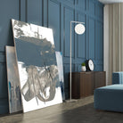 Blue & Grey Swipe I by Jennifer Goldberger on GIANT ART - beige abstract abstract