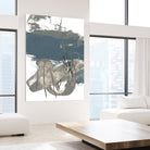 Blue & Grey Swipe I by Jennifer Goldberger on GIANT ART - beige abstract abstract