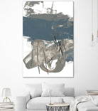 Blue & Grey Swipe I by Jennifer Goldberger on GIANT ART - beige abstract abstract