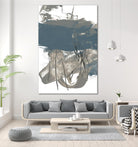 Blue & Grey Swipe I by Jennifer Goldberger on GIANT ART - beige abstract abstract