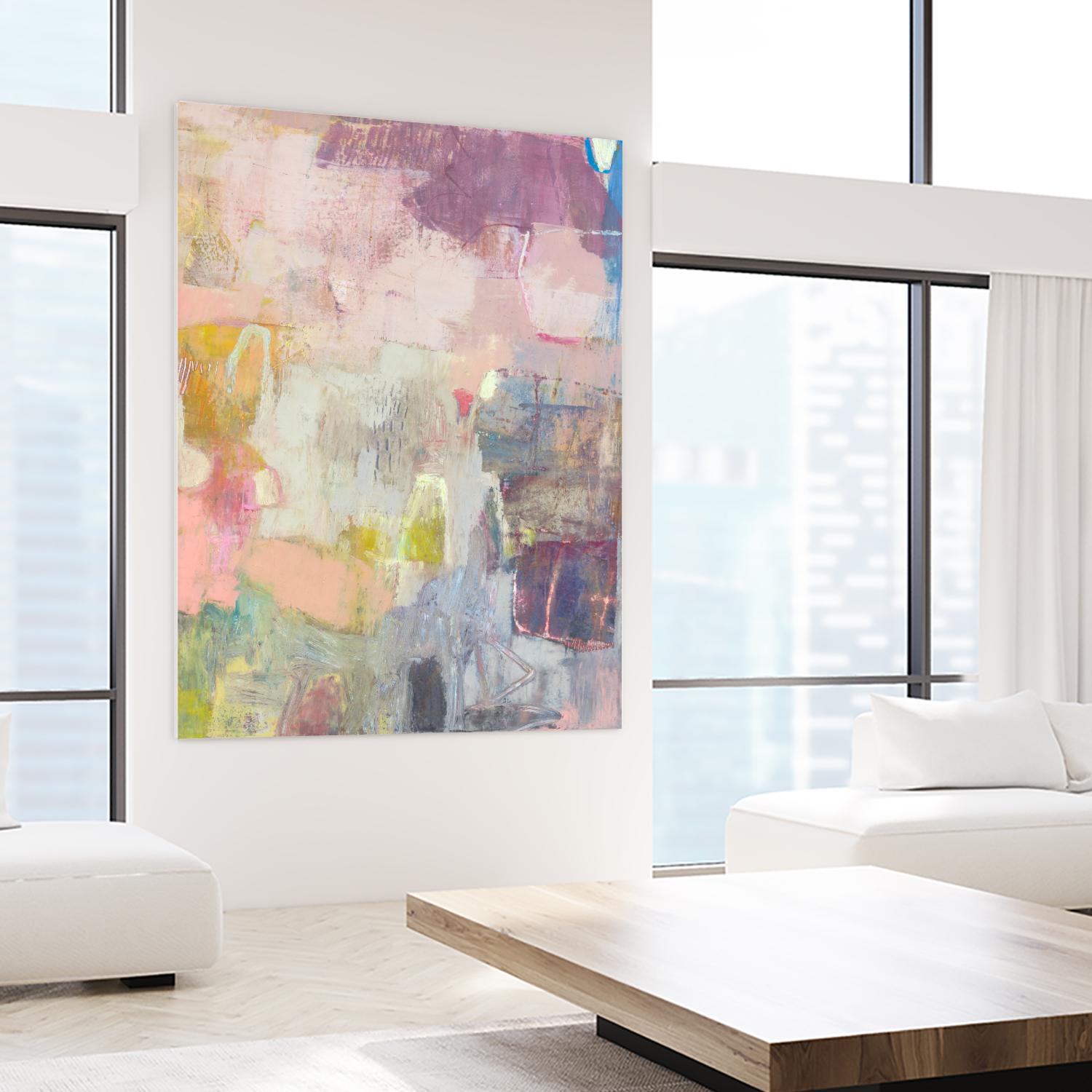 Lann I by Sue Jachimiec on GIANT ART - pink abstract abstract