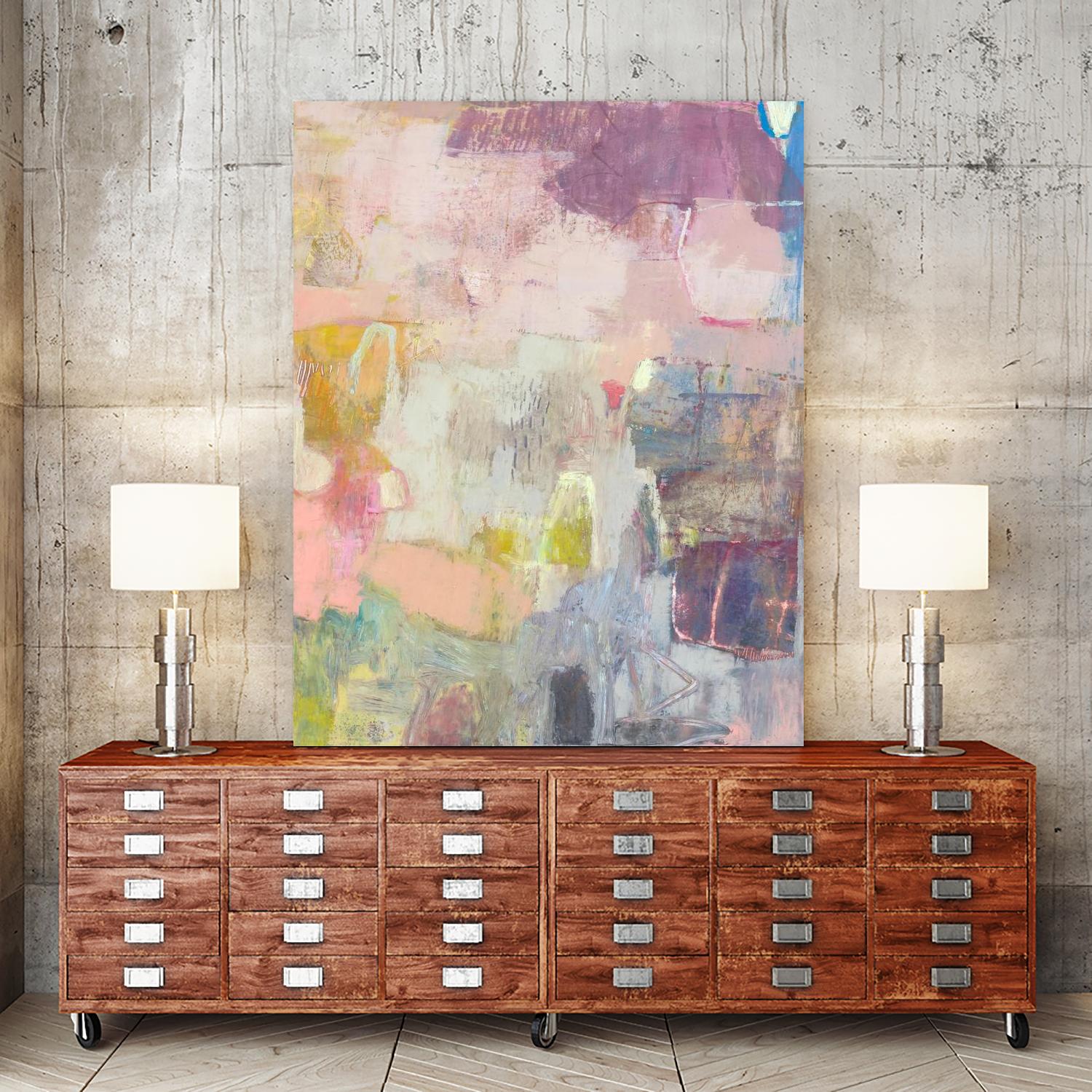 Lann I by Sue Jachimiec on GIANT ART - pink abstract abstract