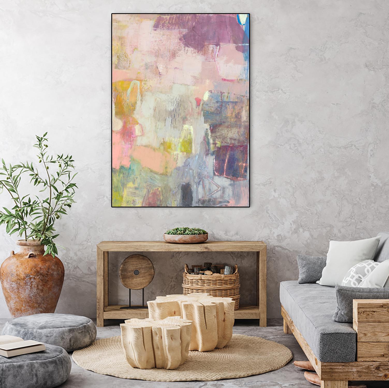 Lann I by Sue Jachimiec on GIANT ART - pink abstract abstract