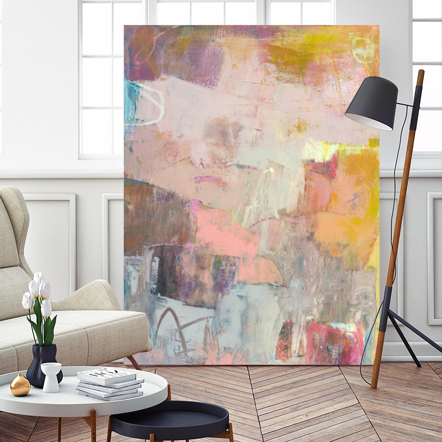 Lann II by Sue Jachimiec on GIANT ART - pink abstract abstract