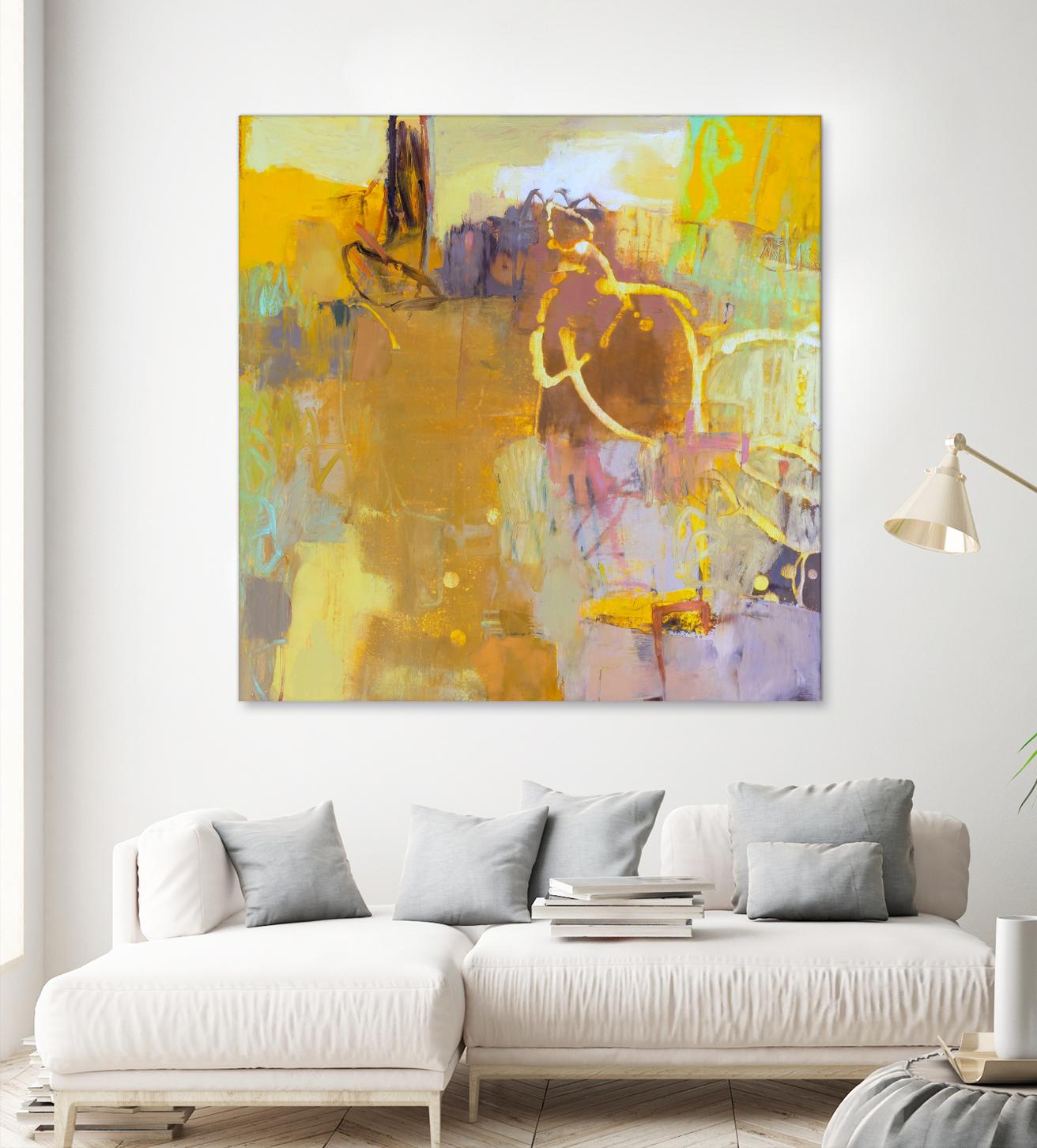 Maez I by Sue Jachimiec on GIANT ART - pink abstract abstract