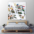 Pollock's Party I by Jodi Fuchs on GIANT ART - red abstract