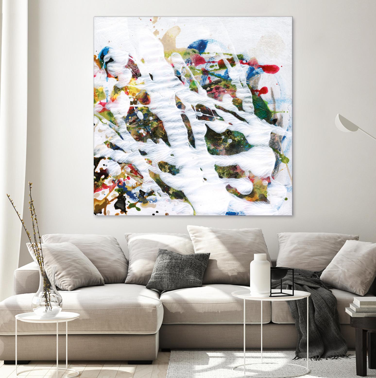 Pollock's Party I by Jodi Fuchs on GIANT ART - red abstract