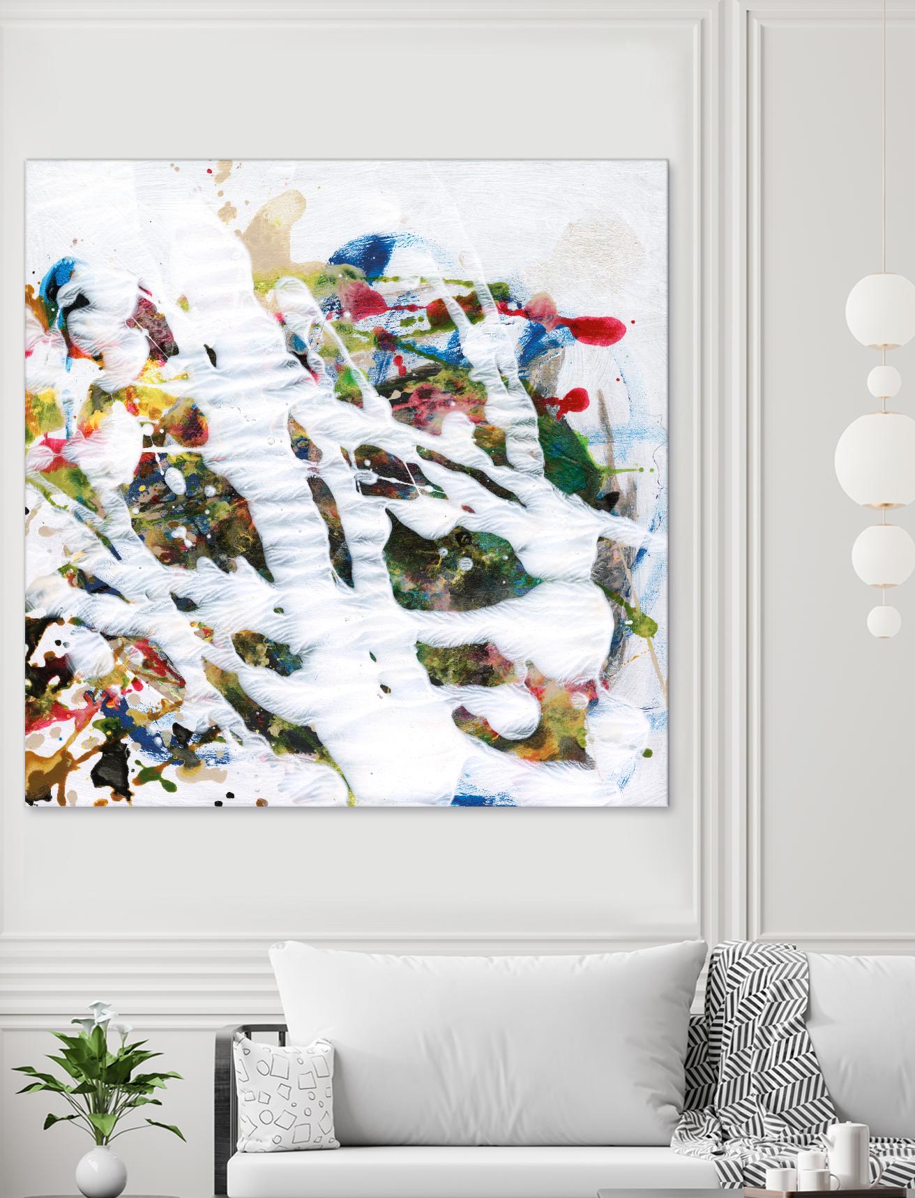 Pollock's Party I by Jodi Fuchs on GIANT ART - red abstract