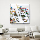 Pollock's Party I by Jodi Fuchs on GIANT ART - red abstract