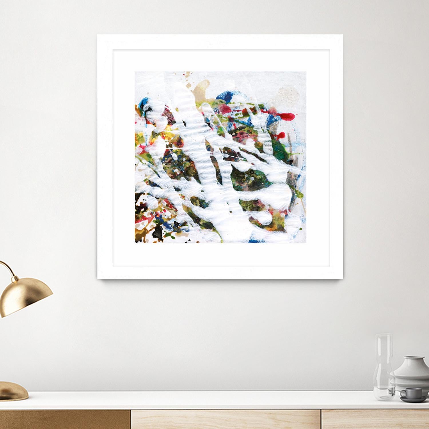 Pollock's Party I by Jodi Fuchs on GIANT ART - red abstract