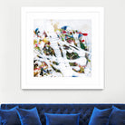 Pollock's Party I by Jodi Fuchs on GIANT ART - red abstract