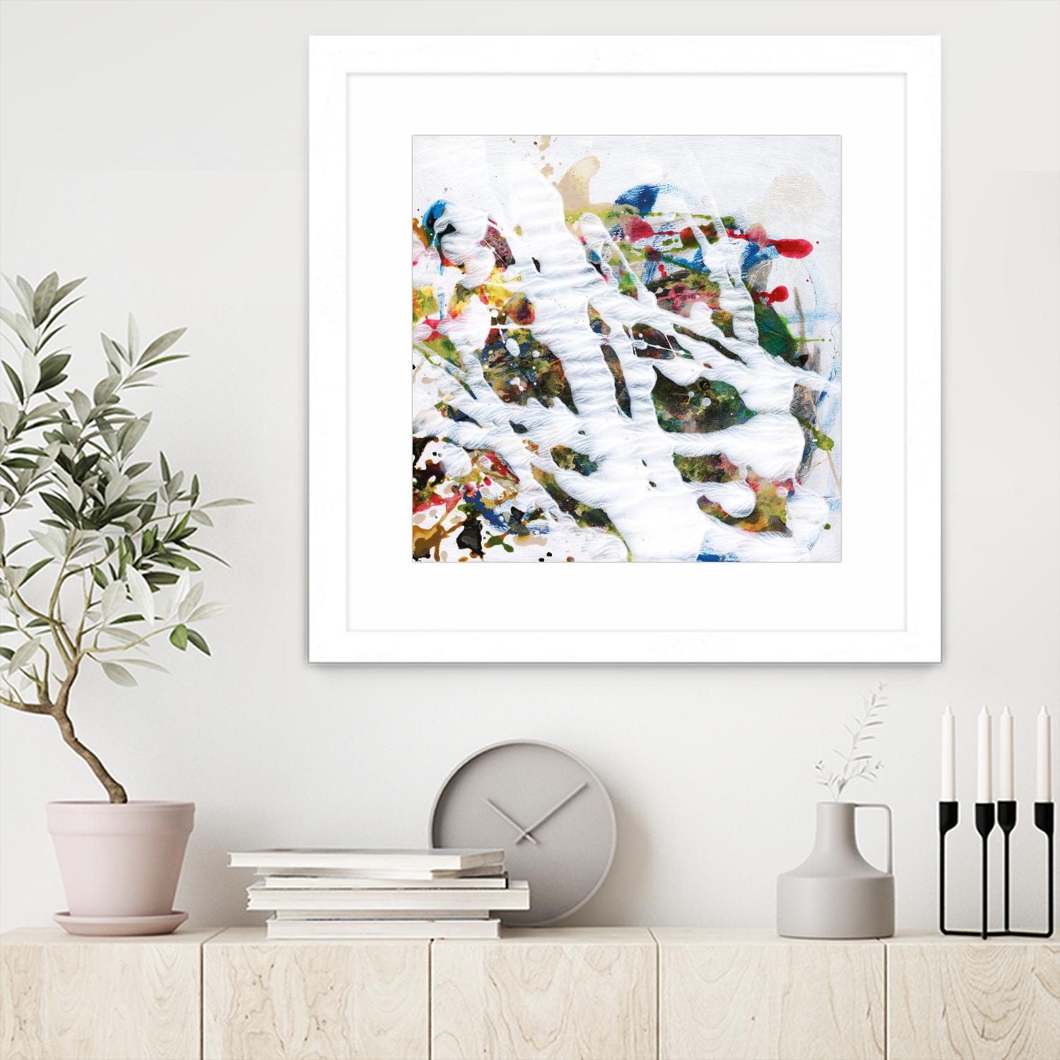 Pollock's Party I by Jodi Fuchs on GIANT ART - red abstract