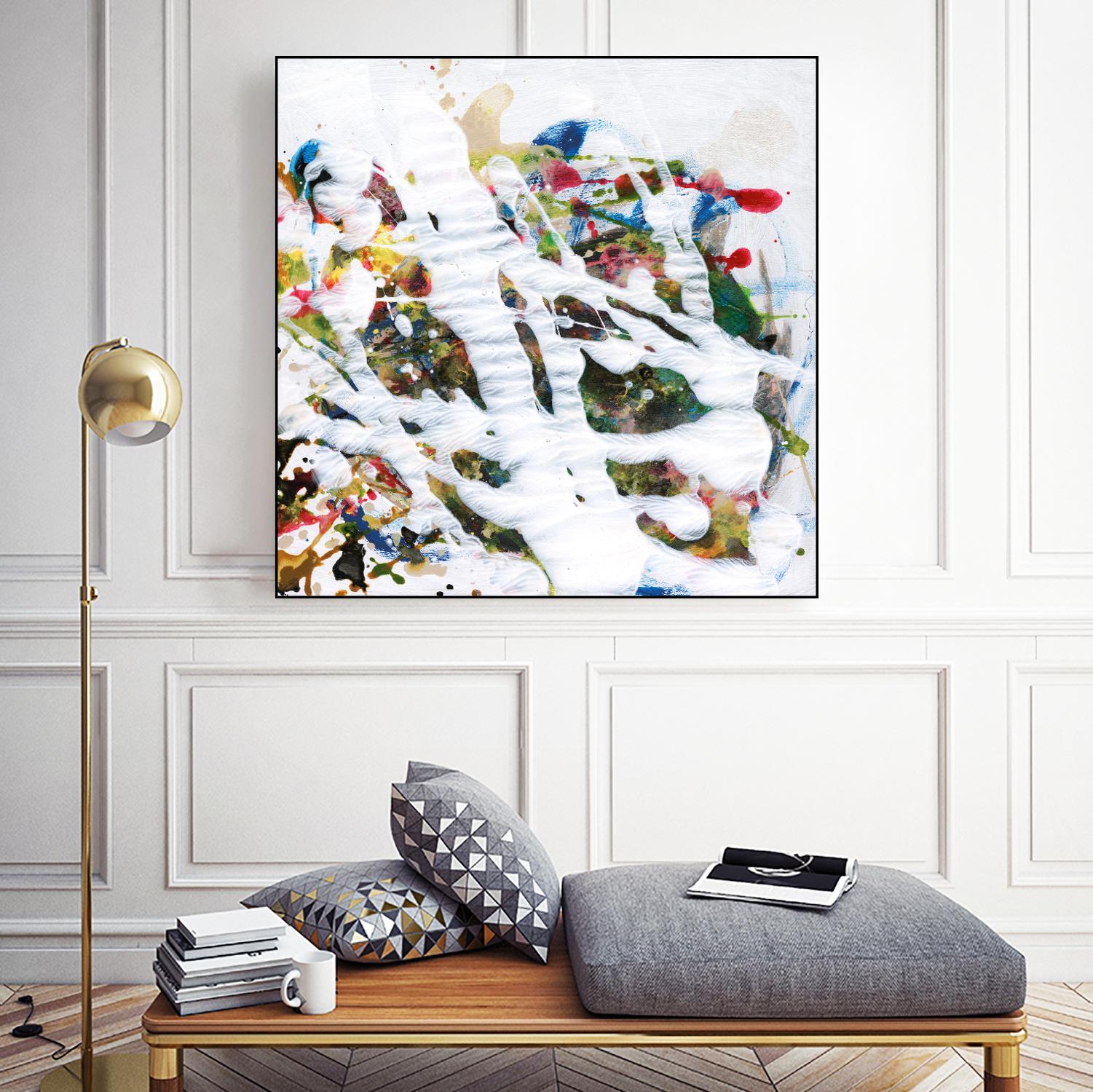 Pollock's Party I by Jodi Fuchs on GIANT ART - red abstract