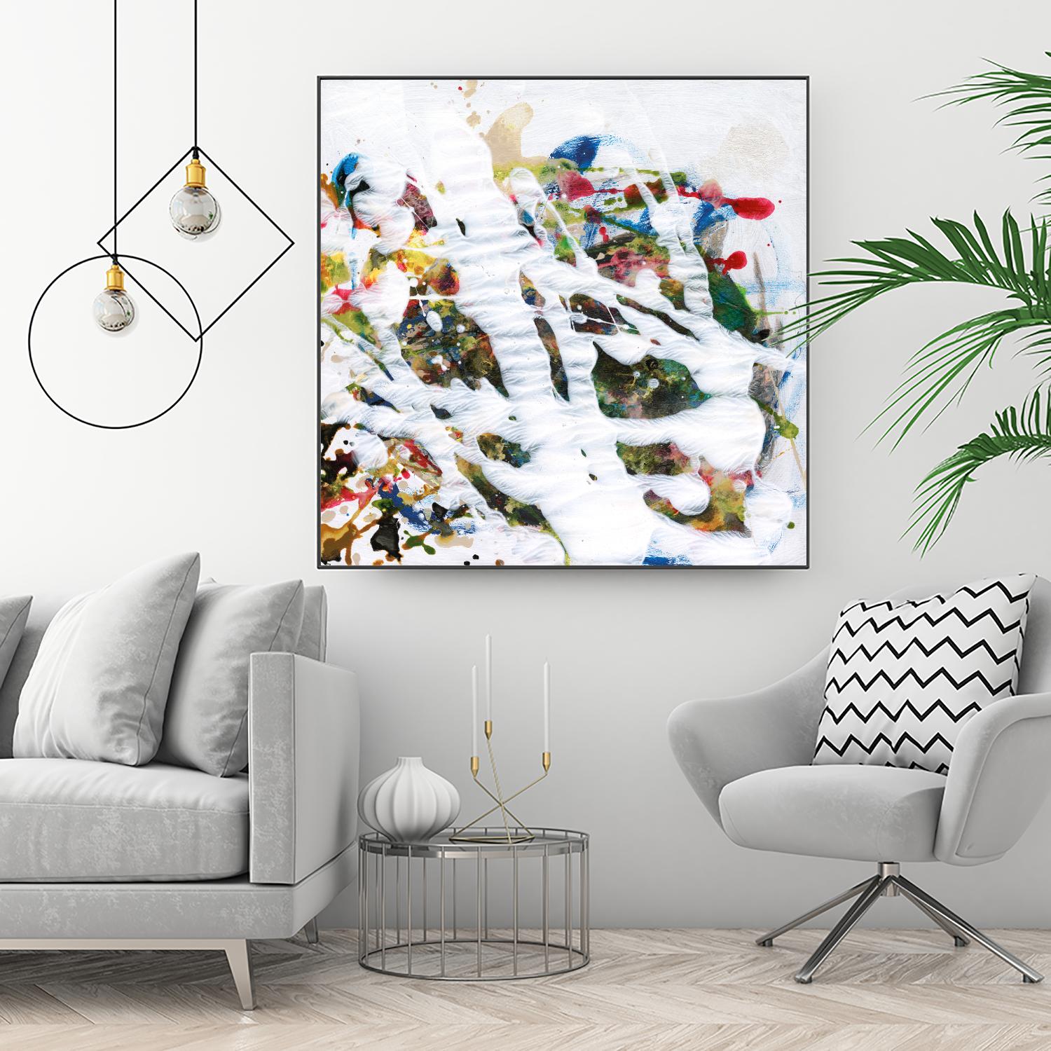 Pollock's Party I by Jodi Fuchs on GIANT ART - red abstract