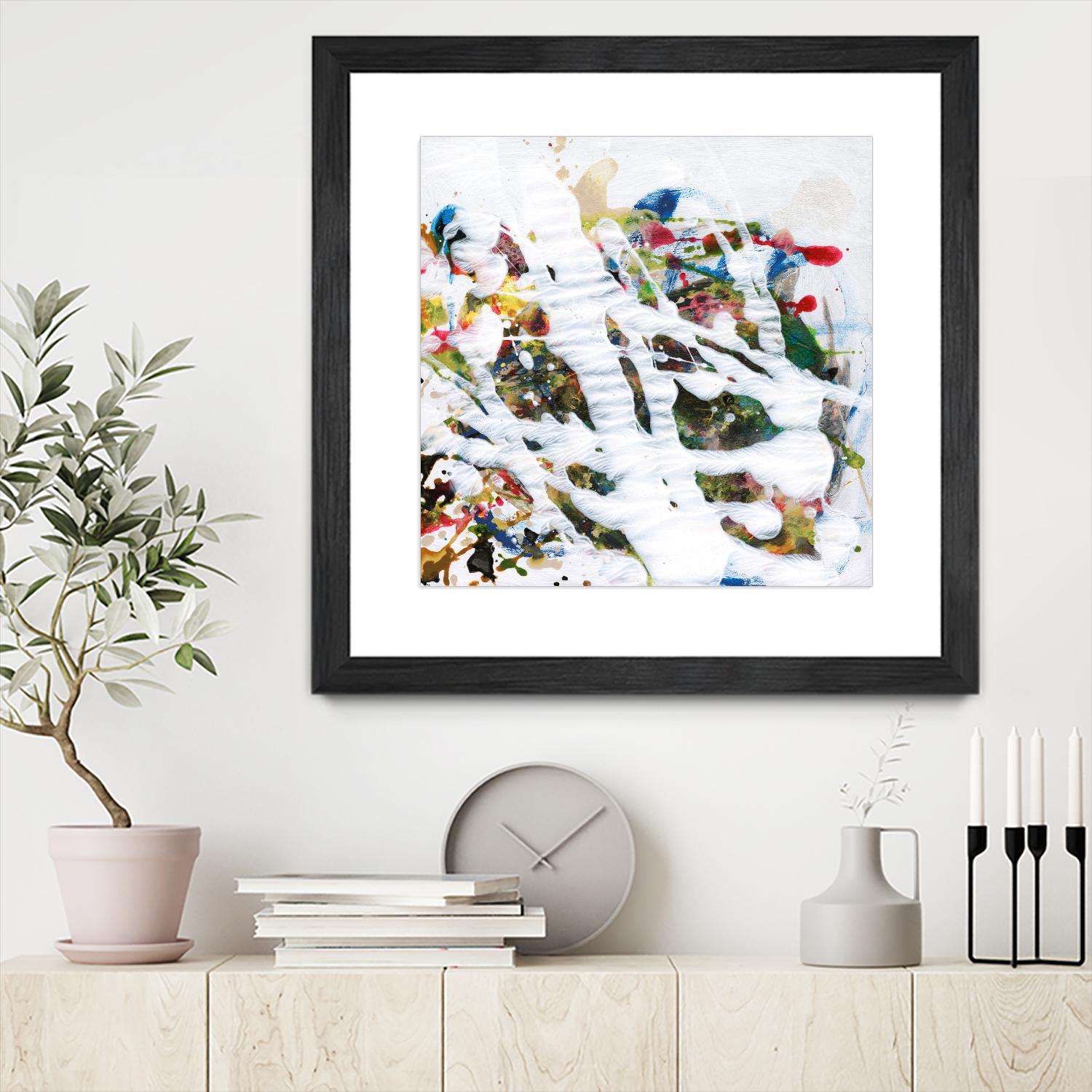 Pollock's Party I by Jodi Fuchs on GIANT ART - red abstract