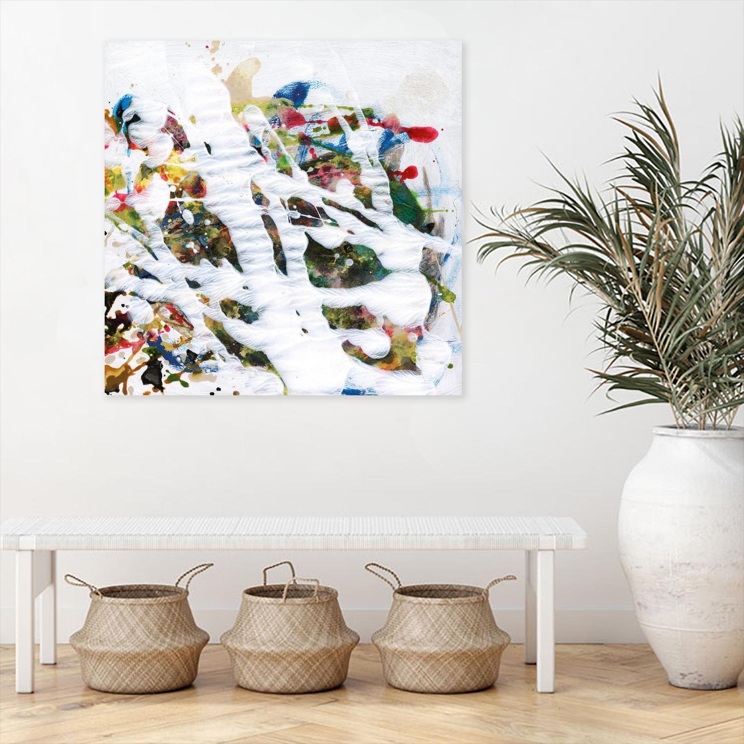 Pollock's Party I by Jodi Fuchs on GIANT ART - red abstract