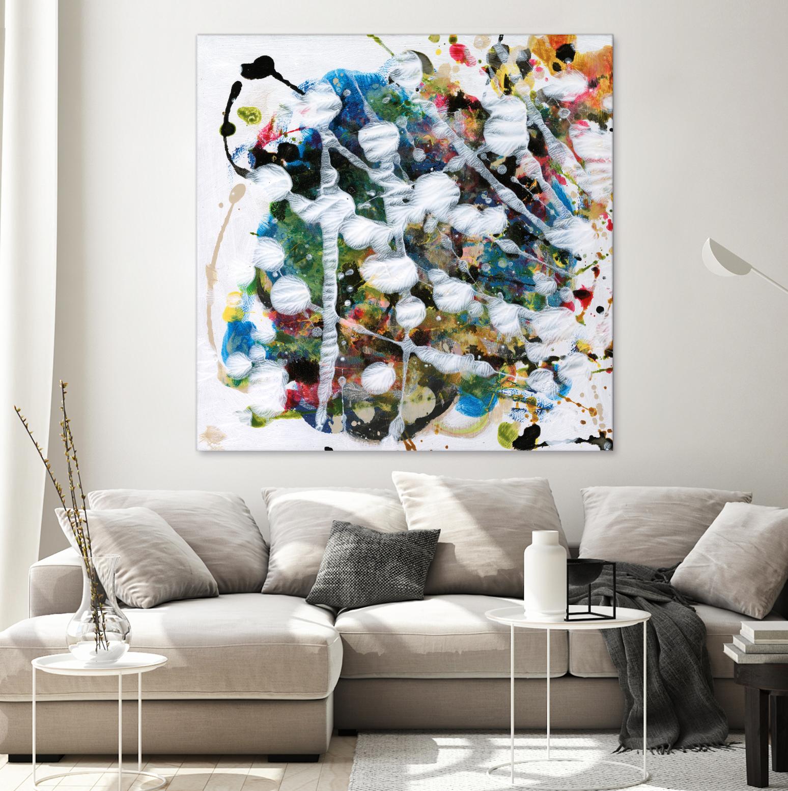 Pollock's Party II by Jodi Fuchs on GIANT ART - orange abstract abstract