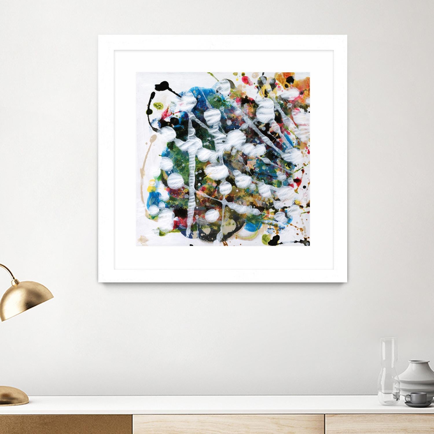 Pollock's Party II by Jodi Fuchs on GIANT ART - orange abstract abstract