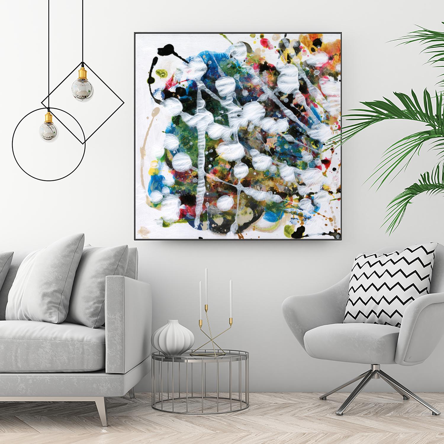 Pollock's Party II by Jodi Fuchs on GIANT ART - orange abstract abstract