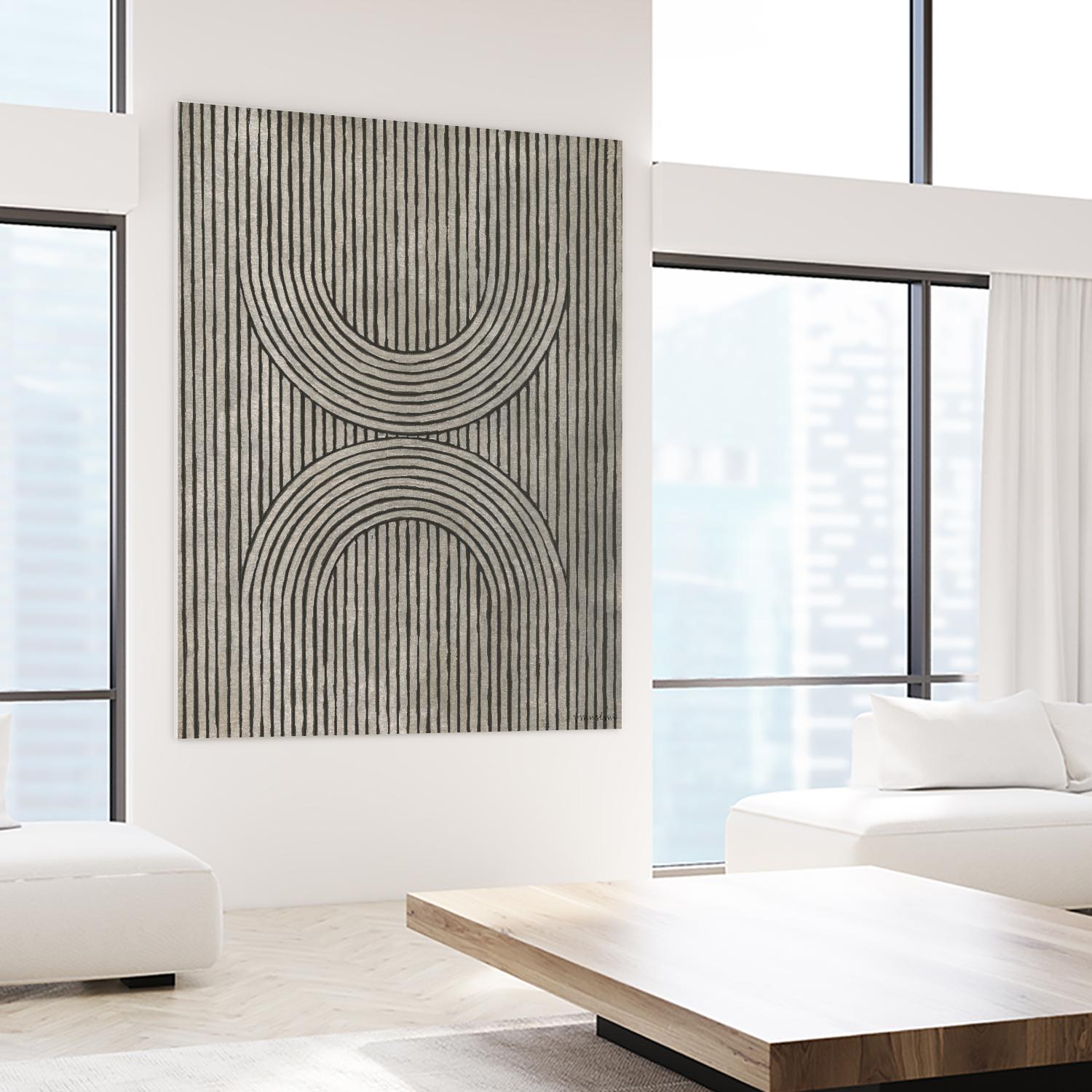 Cedar Grooves II by Vanna Lam on GIANT ART - black abstract