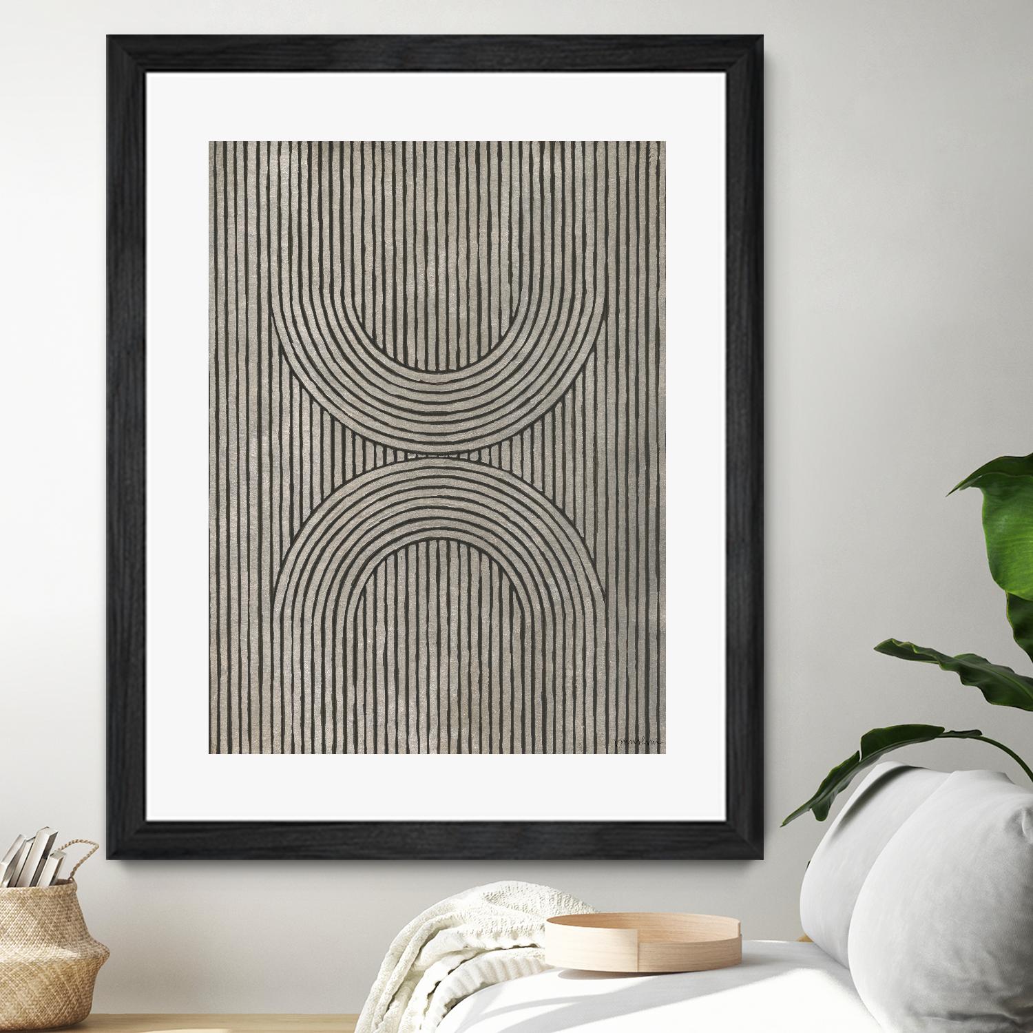 Cedar Grooves II by Vanna Lam on GIANT ART - black abstract