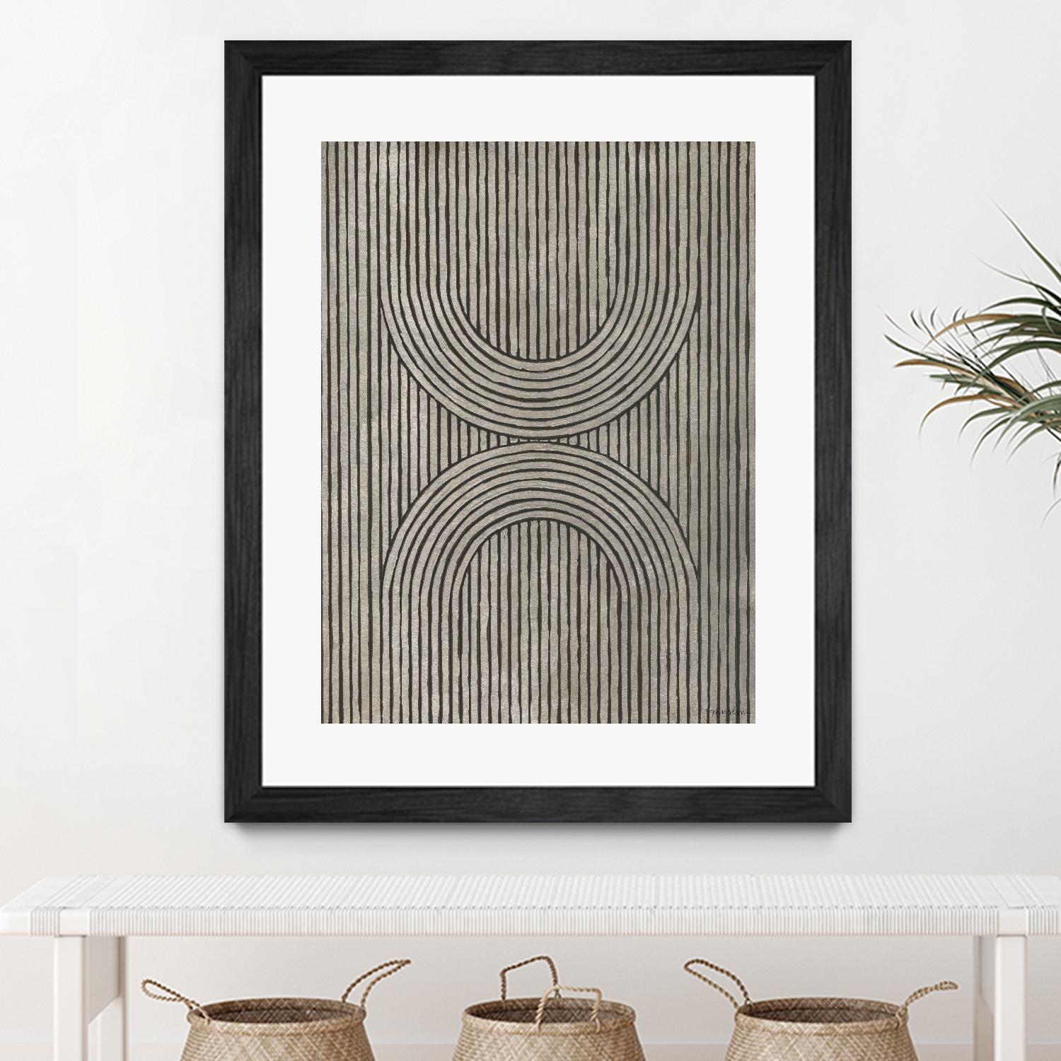 Cedar Grooves II by Vanna Lam on GIANT ART - black abstract