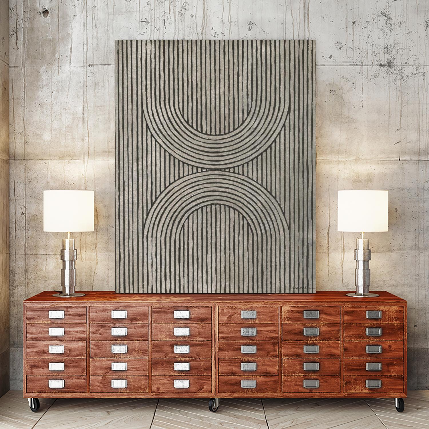 Cedar Grooves II by Vanna Lam on GIANT ART - black abstract