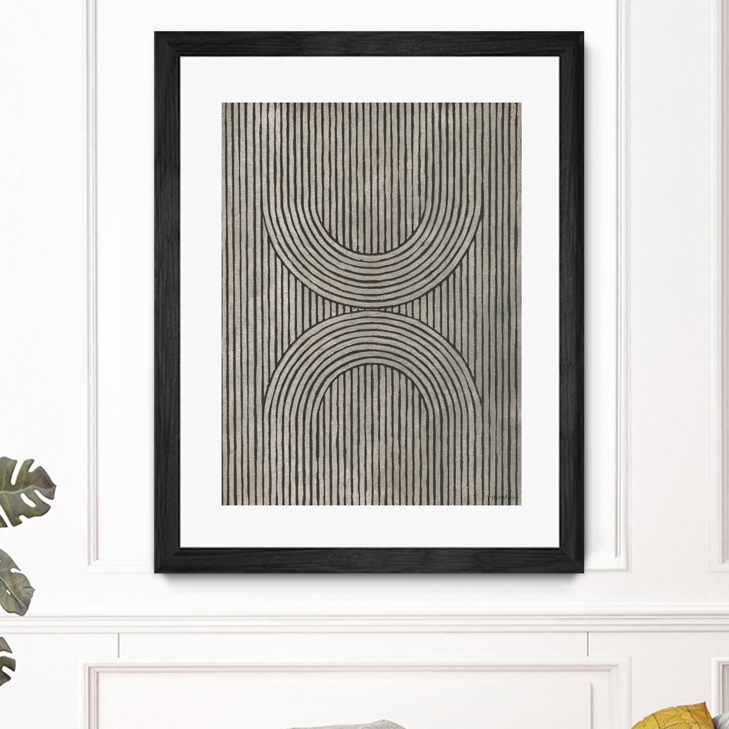 Cedar Grooves II by Vanna Lam on GIANT ART - black abstract