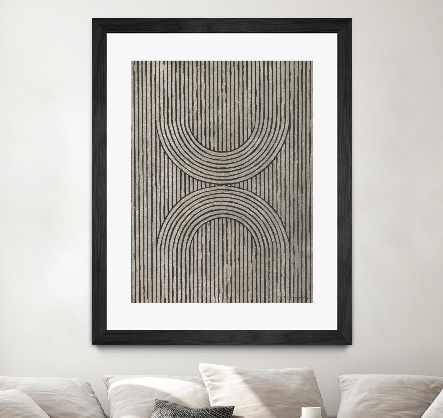 Cedar Grooves II by Vanna Lam on GIANT ART - black abstract