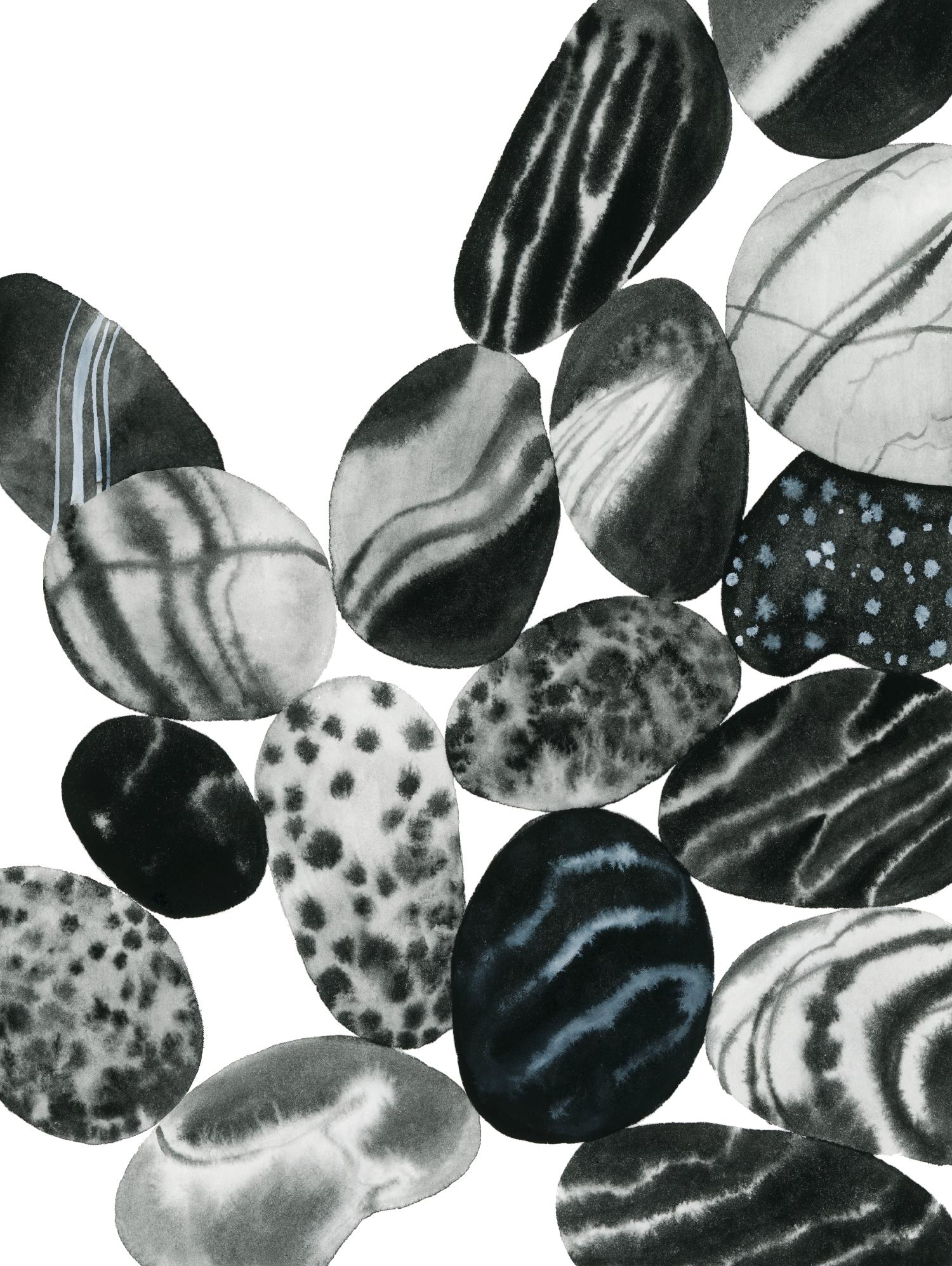 Dalmatian Rocks II by Grace Popp on GIANT ART - white abstract abstract