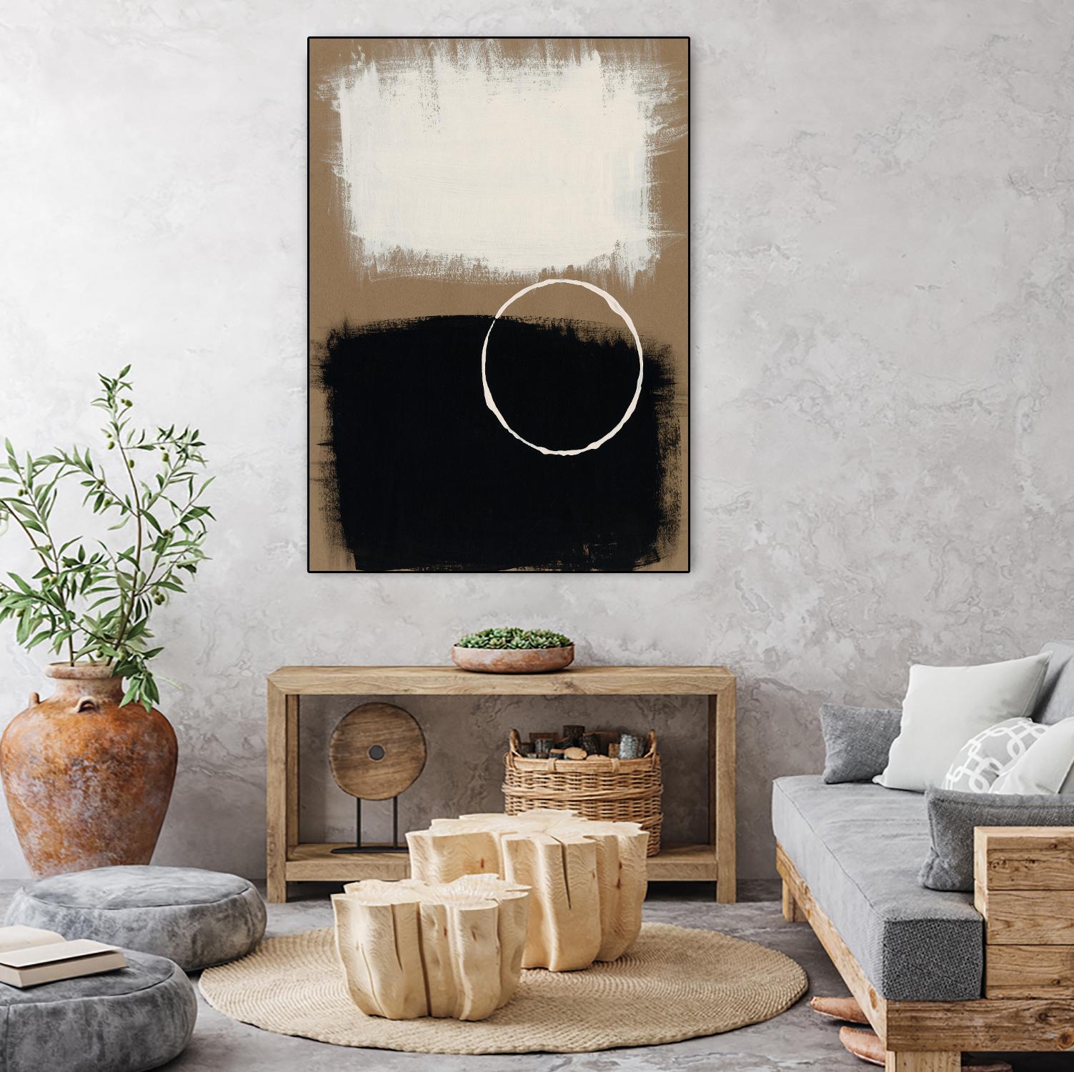 Neutral Rings II by Regina Moore on GIANT ART - white abstract abstract