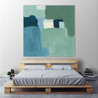 Teal and Sage II by Victoria Barnes on GIANT ART - pink  abstract abstract