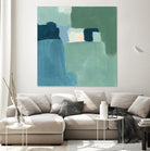 Teal and Sage II by Victoria Barnes on GIANT ART - pink  abstract abstract