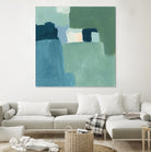 Teal and Sage II by Victoria Barnes on GIANT ART - pink  abstract abstract
