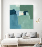 Teal and Sage II by Victoria Barnes on GIANT ART - pink  abstract abstract