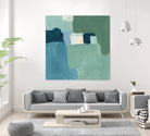 Teal and Sage II by Victoria Barnes on GIANT ART - pink  abstract abstract