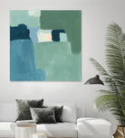 Teal and Sage II by Victoria Barnes on GIANT ART - pink  abstract abstract