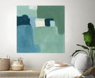 Teal and Sage II by Victoria Barnes on GIANT ART - pink  abstract abstract
